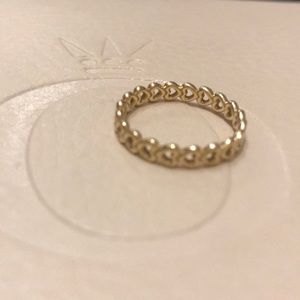 Pandora 14k Linked Heart Ring